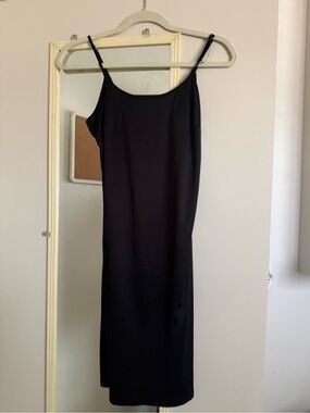 Classic Black Slip Dress with Adjustable Straps